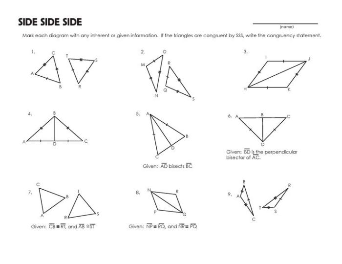 Unit 4 test congruent triangles answer key