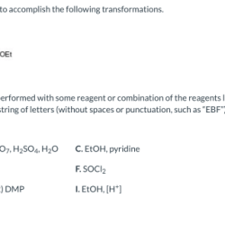 Identify the reagents necessary to carry out the following transformation